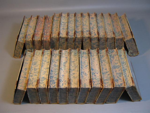 Vtg Antique Charles Dickens Works 25 Vol Set Hardcover Leather 1850s Peterson NR 1
