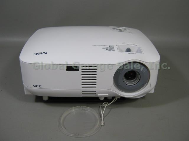 NEC VT480 Projector 1226 Hrs Hours On Lamp 38% Remaining W/ Remote Power Cord NR 1