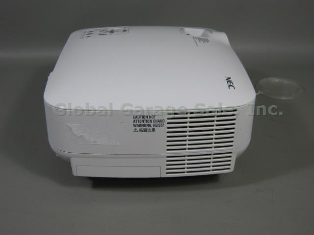 NEC VT480 Projector 1226 Hrs Hours On Lamp 38% Remaining W/ Remote Power Cord NR 3