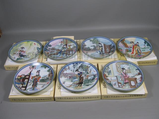 7 1986 Chinese Imperial Jingdezhen Porcelain Beauties Of The Red Mansion Plates
