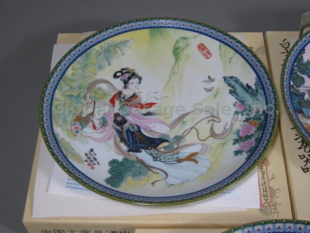 7 1986 Chinese Imperial Jingdezhen Porcelain Beauties Of The Red Mansion Plates 4