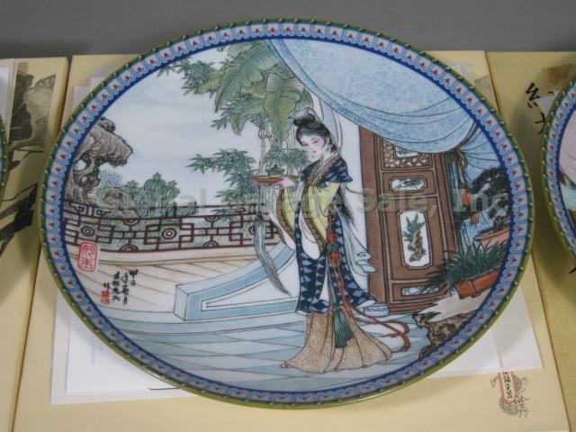 7 1986 Chinese Imperial Jingdezhen Porcelain Beauties Of The Red Mansion Plates 6
