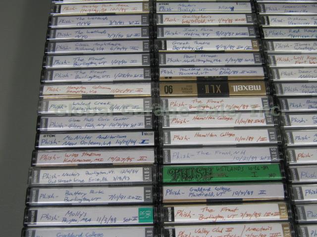 260 Vtg Live Concert Audio Cassette Tape Lot Phish Vermont Band 1984-1995 Dead + 2