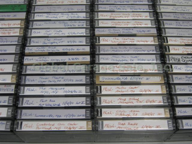 260 Vtg Live Concert Audio Cassette Tape Lot Phish Vermont Band 1984-1995 Dead + 4