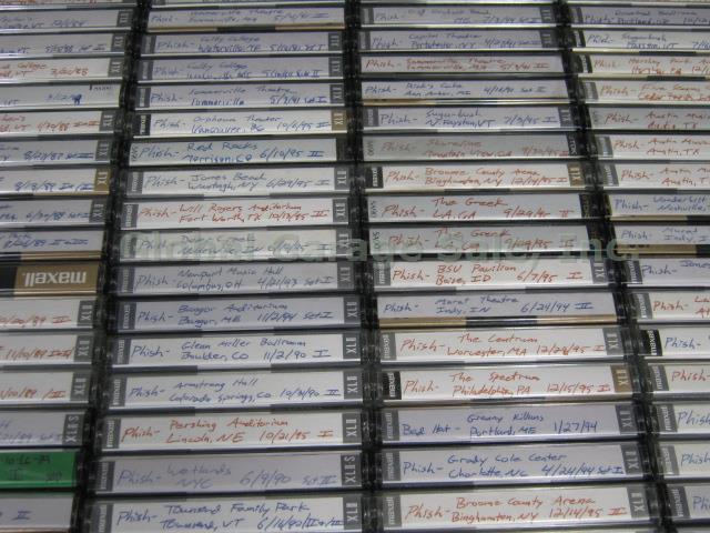 260 Vtg Live Concert Audio Cassette Tape Lot Phish Vermont Band 1984-1995 Dead + 5