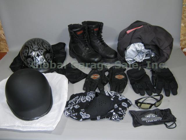 Motorcycle Lot Harley Davidson Boot Glove Glasses 2 Helmet Zan Face Mask Cover +
