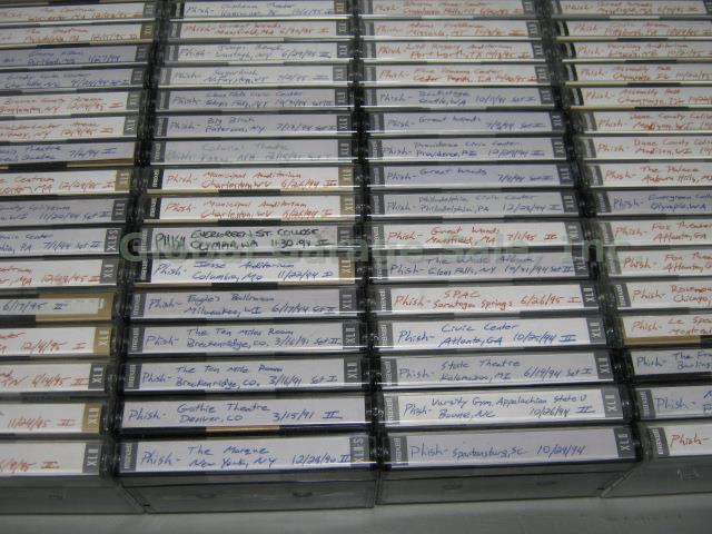 260 Vtg Live Concert Audio Cassette Tape Lot Phish Vermont Band 1984-1995 Dead + 7