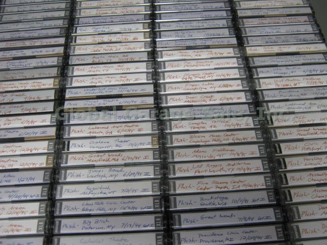 260 Vtg Live Concert Audio Cassette Tape Lot Phish Vermont Band 1984-1995 Dead + 8