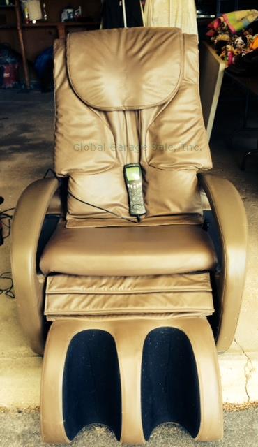 Brookstone Osim iMedic OS-7085 380 Beige Tan Leather Massage Chair W/ Remote NR!