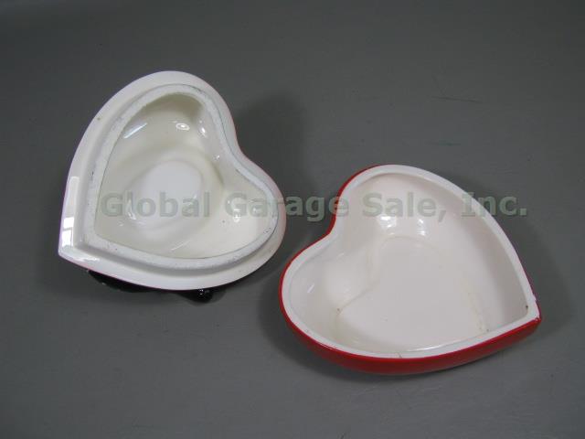 Vtg Sigma Taste Setter B Kliban Cat Ceramic Heart Candy Jar Trinket Dish Box NR 2