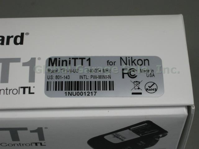 New PocketWizard MiniTT1 TT1-N-US Transmitter W/ ControlTL For Nikon Cameras NR! 4