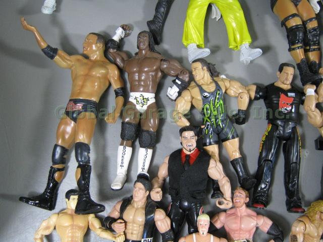 Huge 50+ Piece WWE WCW WWF Jakks Wrestling Figure Collection Lot 1998-2007 NR! 4