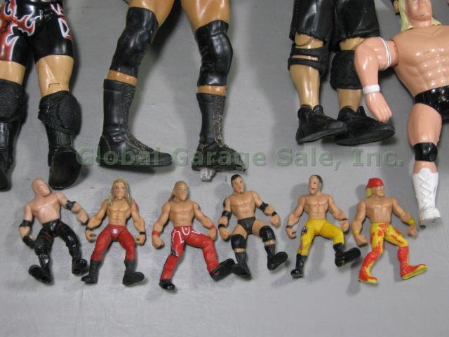 Huge 50+ Piece WWE WCW WWF Jakks Wrestling Figure Collection Lot 1998-2007 NR! 10