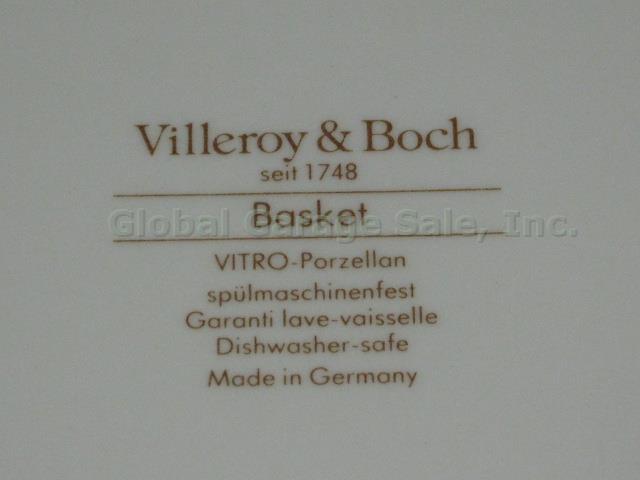 Villeroy & Boch Basket Oval Platter 16-1/4" x 11-1/4" Brown Backstamp NO RESERVE 3