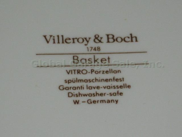 Villeroy & Boch Basket Oval Platter 16-1/4" x 11-1/4" Brown Backstamp NO RESERVE 3