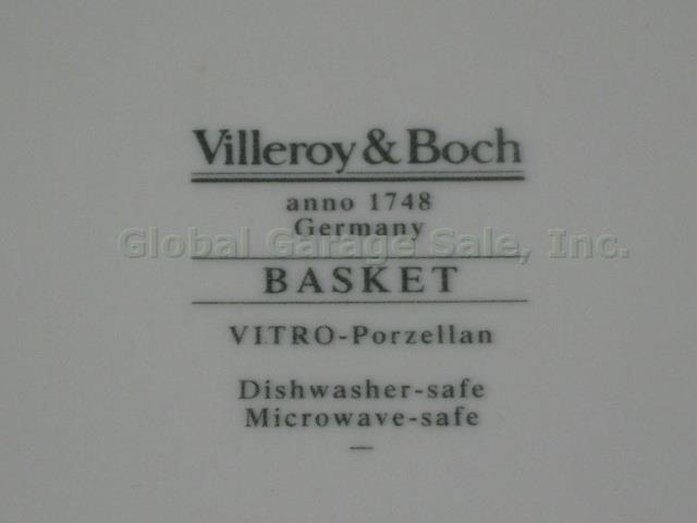 8 Villeroy & Boch Basket Salad Luncheon Plates 8 1/2" Brown Backstamp NO RESERVE 4