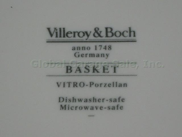7 Villeroy & Boch Basket Salad Luncheon Plates 8 1/2" Brown Backstamp NO RESERVE 4