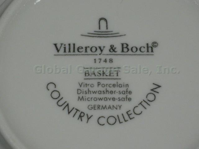 5 Villeroy & Boch Basket Rice Soup Bowls 7-3/4" Set Lot Brown Backstamp NO RES!! 3