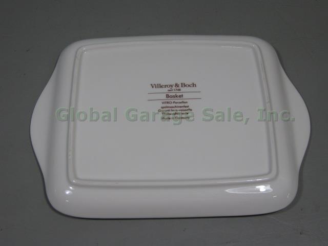 Villeroy & Boch Basket Covered Butter Dish + Lid 8-1/2" x 6-3/8" Brown Backstamp 3