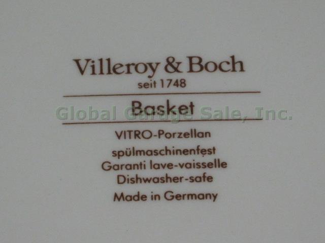 Villeroy & Boch Basket Covered Butter Dish + Lid 8-1/2" x 6-3/8" Brown Backstamp 4