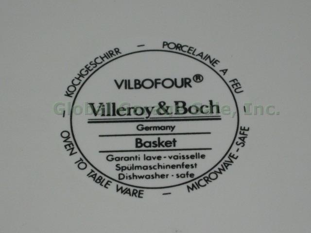 Villeroy & Boch Vilbofour Basket 9-3/4" x 3-3/4" Round Souffle Serving Bowl NR!! 4