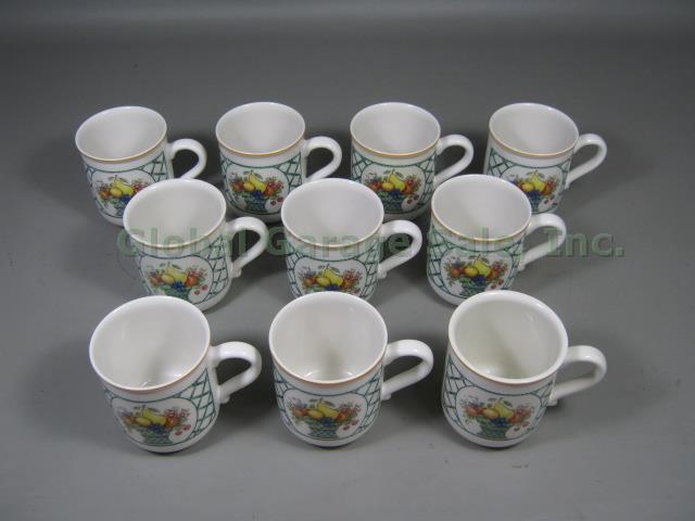 10 Villeroy & Boch Basket 11-Oz Coffee Tea Mugs 3-1/8" x 3-1/2" Black Backstamp