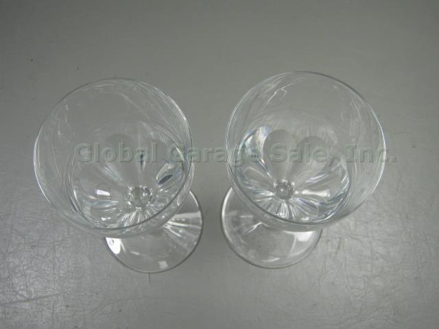 2 Vtg Discontinued Signed Baccarat Genova Cut Crystal Wine Glass Water Goblet 7" 2