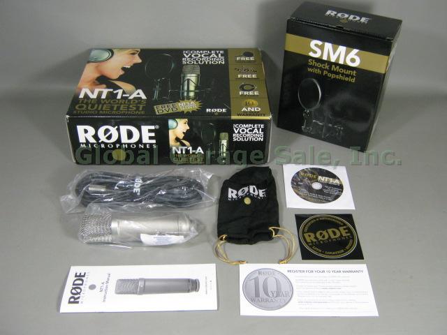 NIB Rode NT1-A Studio Condenser Microphone Recording Solution w/ SM6 Shock Mount