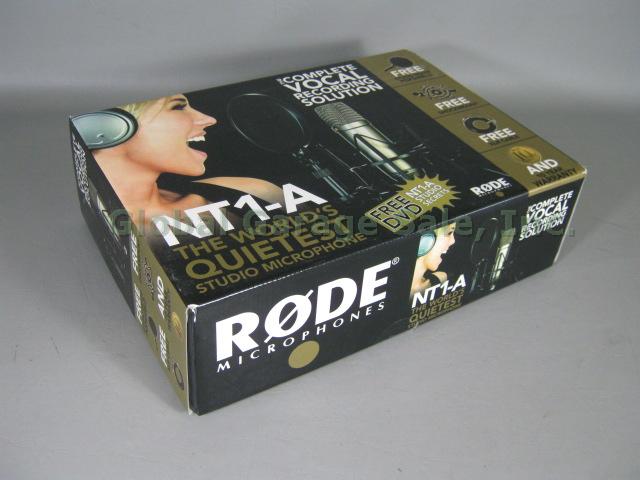 NIB Rode NT1-A Studio Condenser Microphone Recording Solution w/ SM6 Shock Mount 6