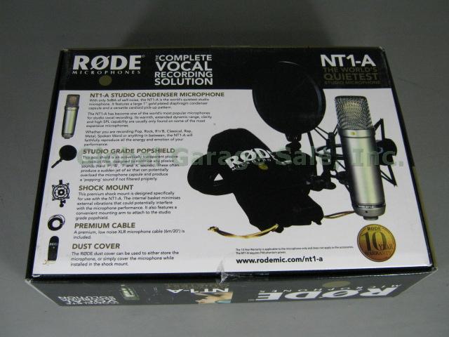 NIB Rode NT1-A Studio Condenser Microphone Recording Solution w/ SM6 Shock Mount 7