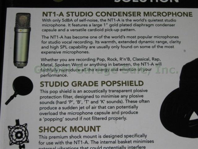 NIB Rode NT1-A Studio Condenser Microphone Recording Solution w/ SM6 Shock Mount 8