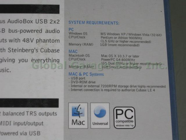 NIB PreSonus Audiobox 2x2 USB Digital Recording System Interface w/Studio One NR 9