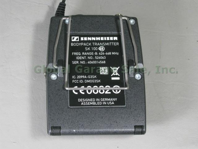 Sennheiser G3 EW100 SK100 Wireless Bodypack Transmitter Range B 626-668 MHz NR! 7