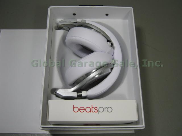 MINT! Beats By Dr. Dre Pro Headband Headphones Silver/White BeatsPro Monster NR! 1