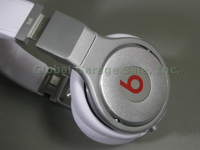 MINT! Beats By Dr. Dre Pro Headband Headphones Silver/White BeatsPro Monster NR! 5