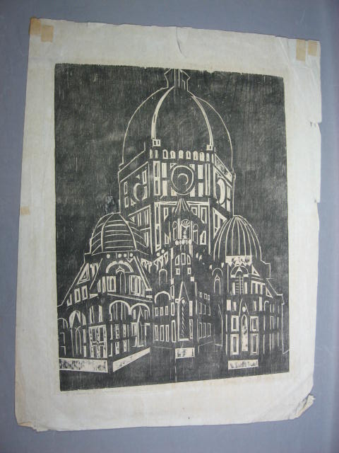 Frank Wallace Signed 1950s Woodblock Prints + Sketches 15