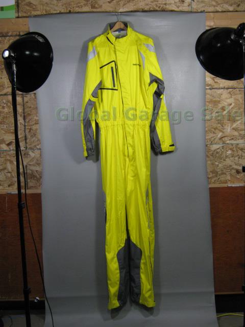 Mens BMW Motorrad ProRain 3 Motorcycle Rain Suit Size XXL Yellow Gray Silver NR!