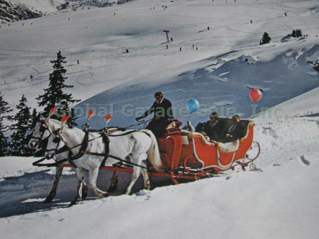 4 Vtg Original 1945-1970 Swiss Alps Travel Ski Posters Switzerland Flims Arosa 8