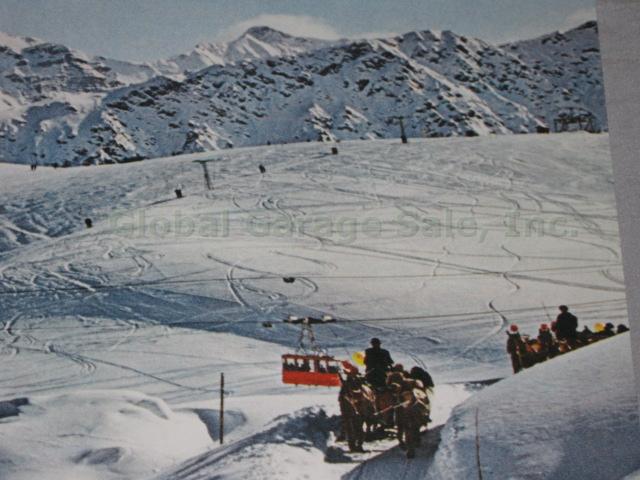 4 Vtg Original 1945-1970 Swiss Alps Travel Ski Posters Switzerland Flims Arosa 9