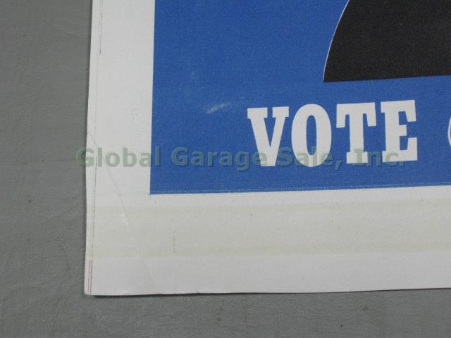 Original 1960 JFK John F Kennedy Vote Democratic Campaign Poster +Bumper Sticker 2