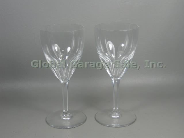 9 Vintage Baccarat Genova Cut Crystal White Wine Glasses