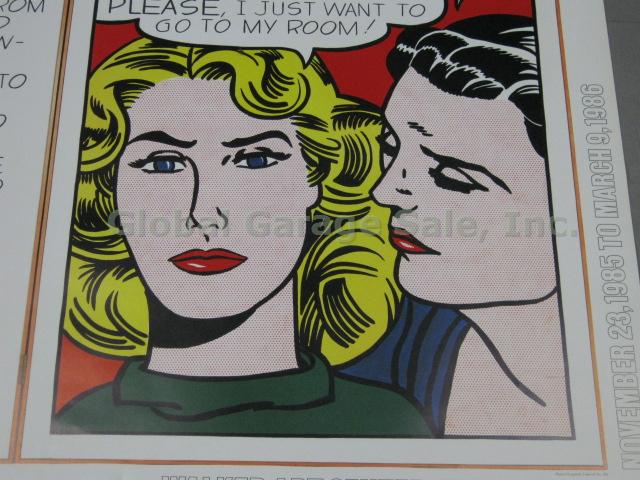 Vtg Roy Lichtenstein 1985 Walker Art Center Exhibition Poster Eddie Diptych NR! 3