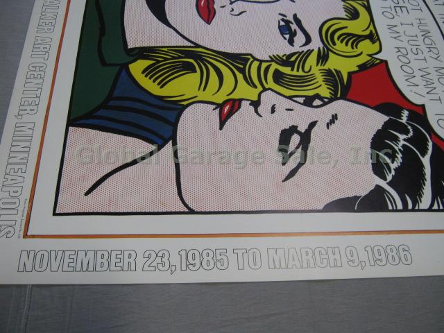 Vtg Roy Lichtenstein 1985 Walker Art Center Exhibition Poster Eddie Diptych NR! 5