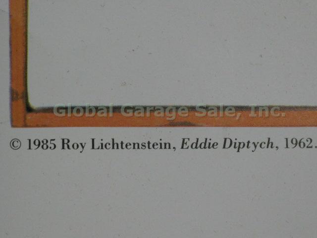 Vtg Roy Lichtenstein 1985 Walker Art Center Exhibition Poster Eddie Diptych NR! 7