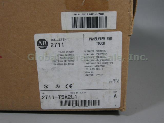 Allen-Bradley 2711-T5A2L1 PanelView 550 Touch Monochrome Touchscreen Terminal NR 8