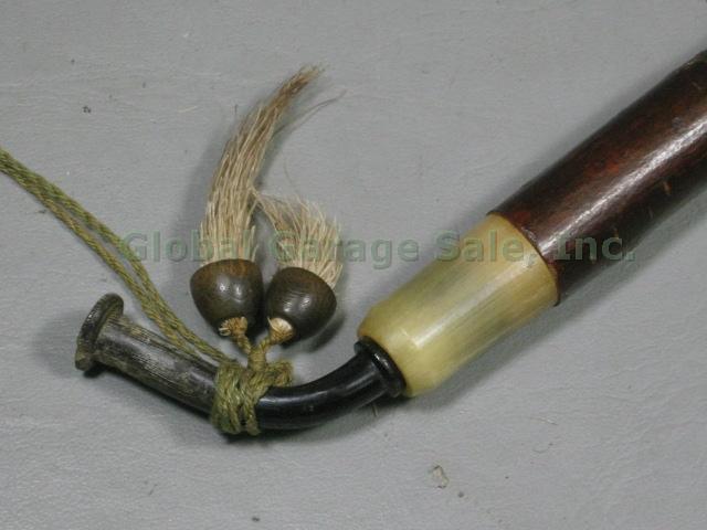 Antique 1832 Austrian Meerschaum Tobacco Pipe w/ Carved Crest & Silver Marks NR! 20