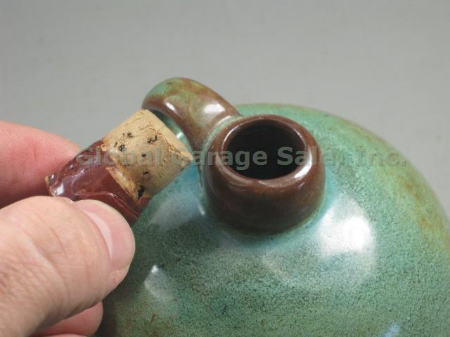 Vtg Signed Chester Nicodemus Ferro-Stone Art Pottery Jug + 4 Nut Dish Plate Ohio 2