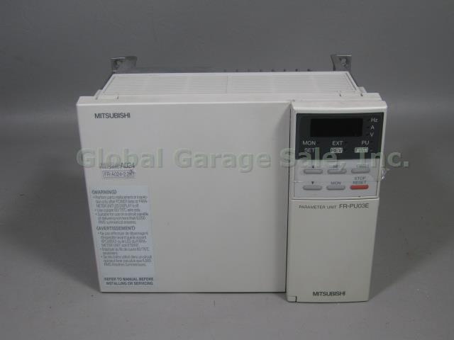 Mitsubishi Electric Freqrol FR-A024-2.2K PLC Inverter W/ Parameter Unit FR-PU03E