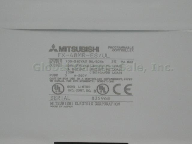 Mitsubishi Electric Melsec FX-48MR-ES/UL Programmable Controller 100-240VAC NR!! 2