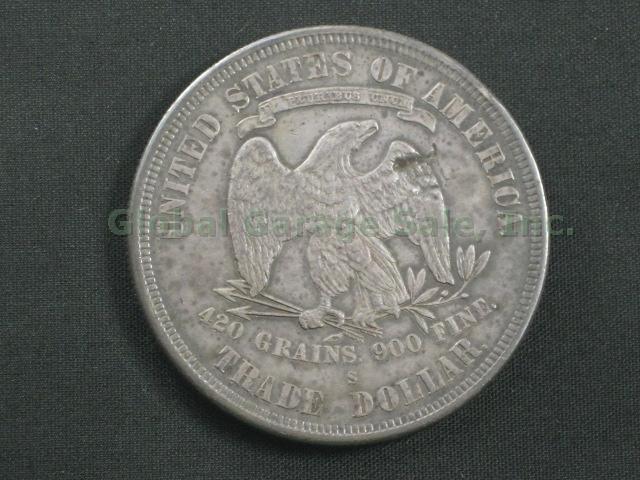 1877-S United States Trade Dollar 420 Grains .900 Silver No Reserve Price! 3